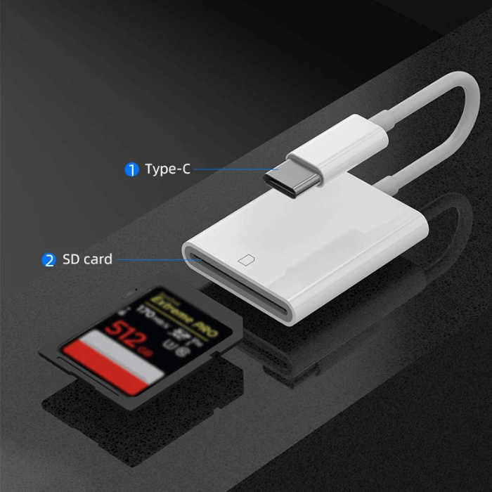 Type C SD Card Reader | Transfer Photos from Camera to Phone